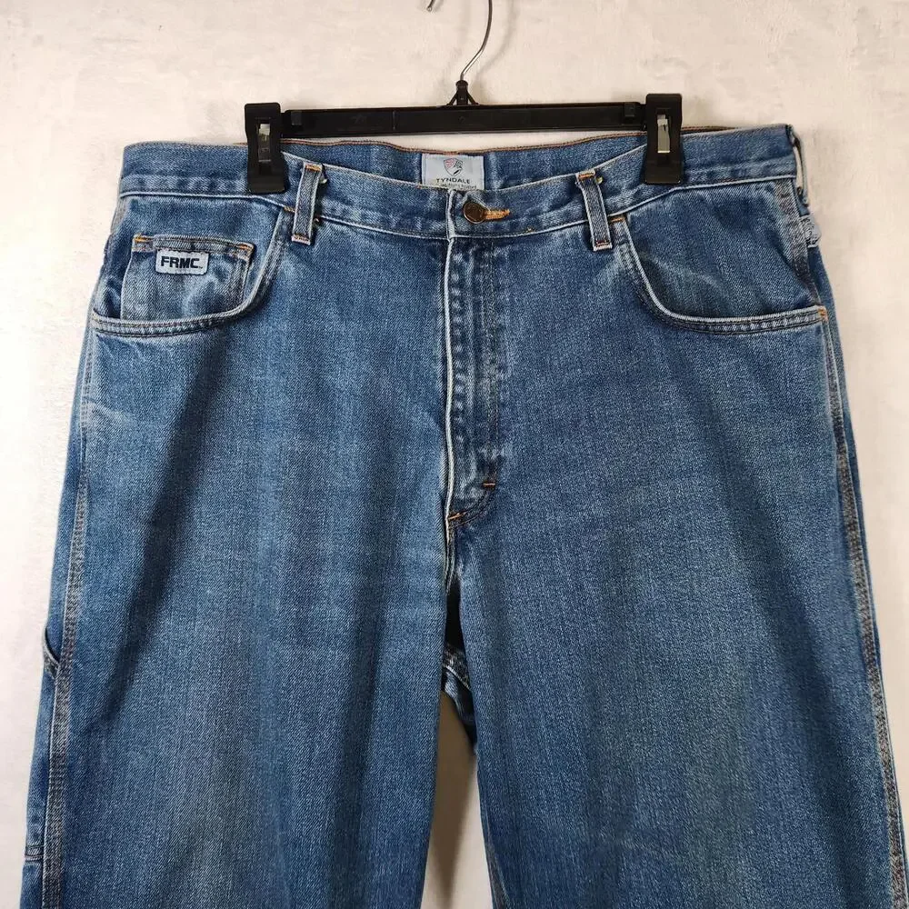 Tyndale‎ FRMC Work Blue Denim Jeans Size 40x30 Flame Resistant